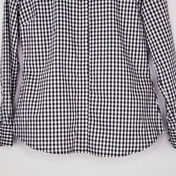 Boneyard Threadz B&W Checkered Button Up Shirt With Floral Skull Medium - Picture 4 of 8